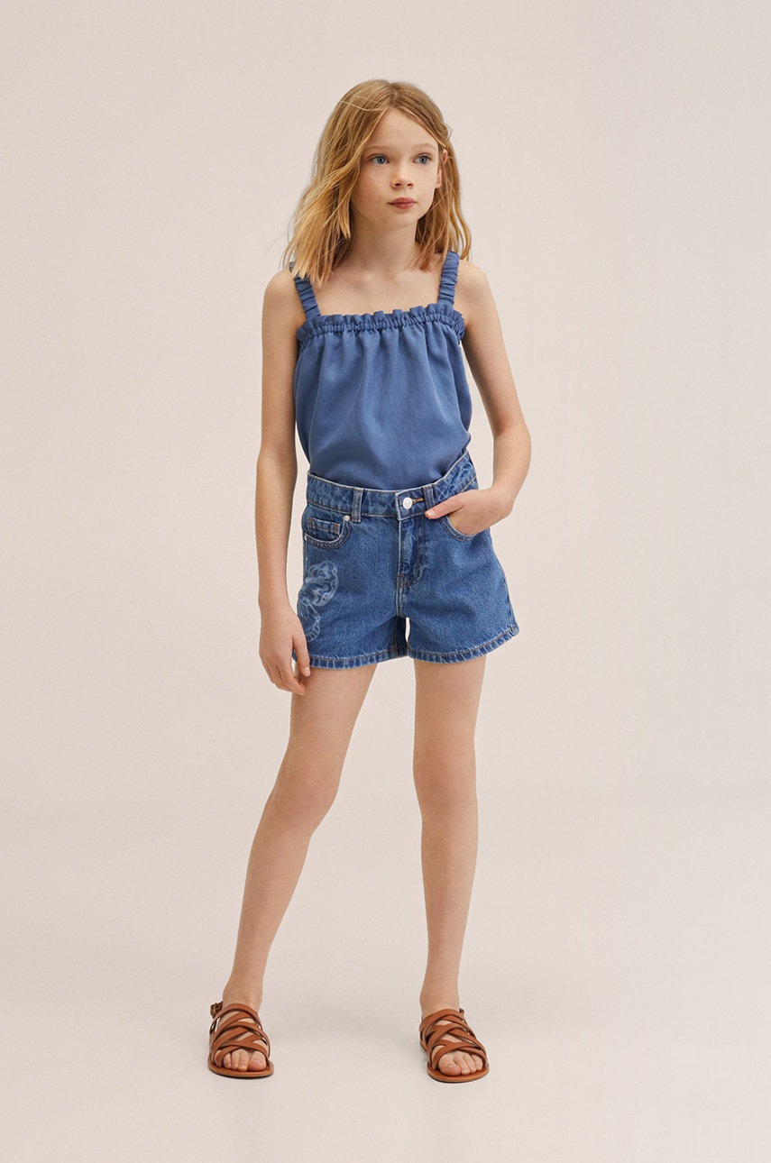 

Дитячі бавовняні шорти Mango Kids з принтом