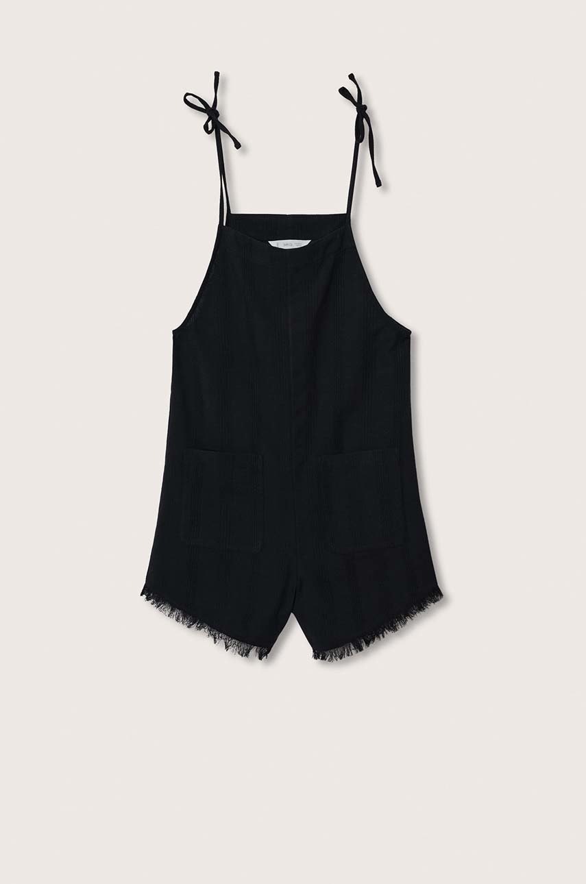 

Детски гащеризон Mango Kids Peto в черно, Черен