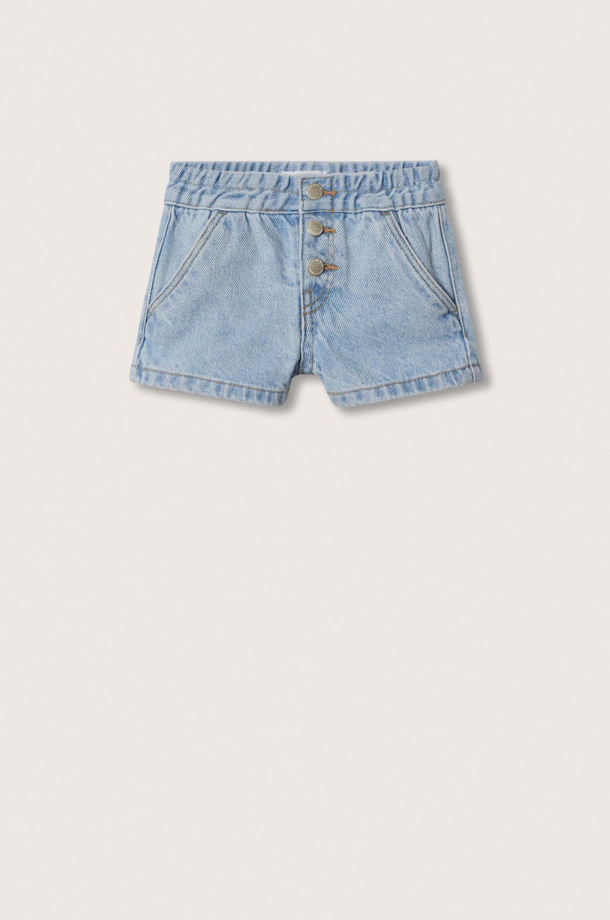 

Детски къси панталони Mango Kids Lucia в лилаво с изчистен дизайн, Виолетов