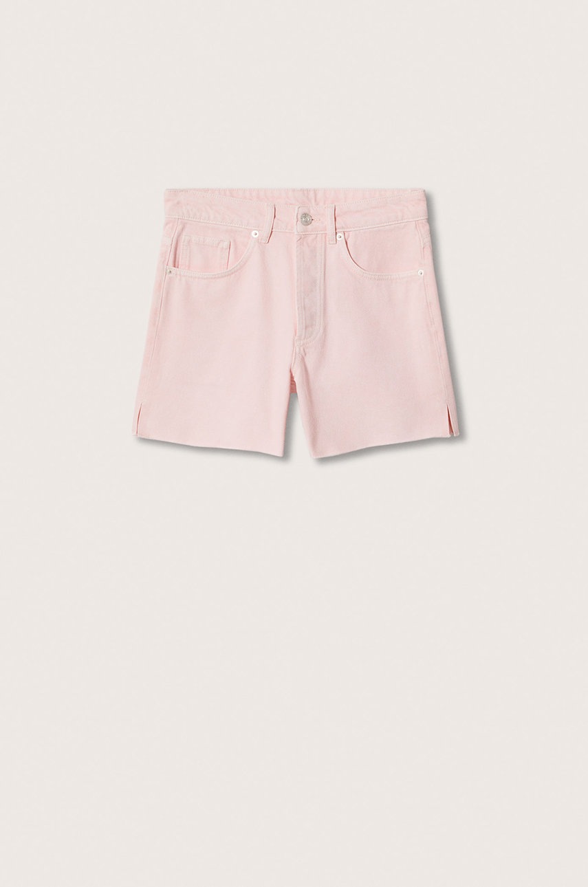 

Детские шорты Mango Kids Slit цвет розовый однотонные