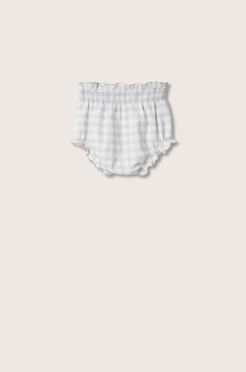 

Детские шорты Mango Kids цвет серый узорные