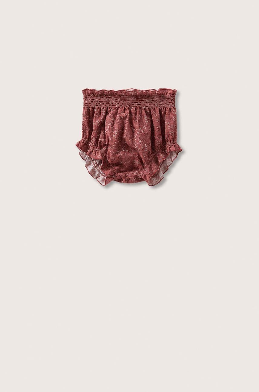 

Детски къси панталони Mango Kids Valto в бордо с десен