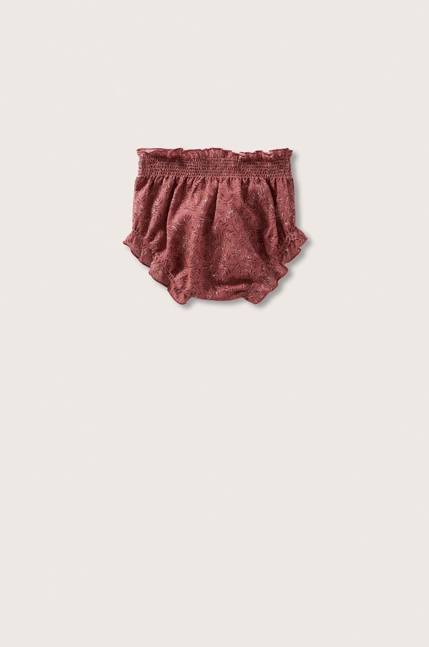 

Дитячі шорти Mango Kids Valto колір бордовий візерунок
