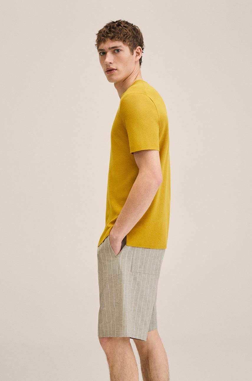 

Шорти Mango Man Line чоловічі колір коричневий