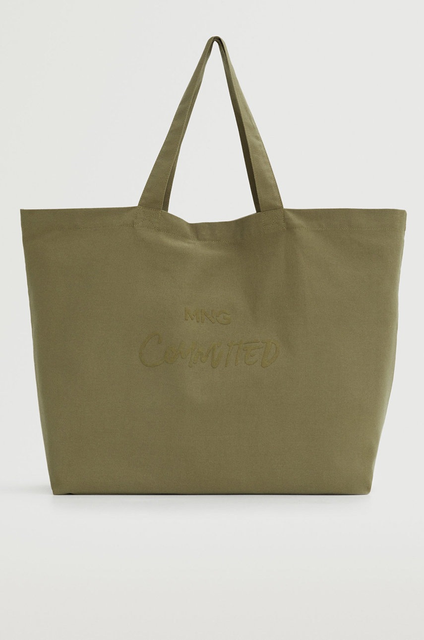

Чанта Mango Linen в кафяво, Кафяв