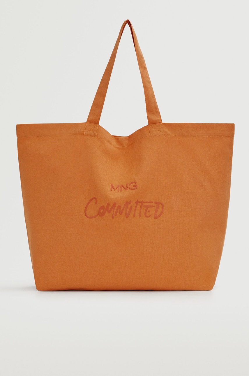 

Чанта Mango Linen в бордо