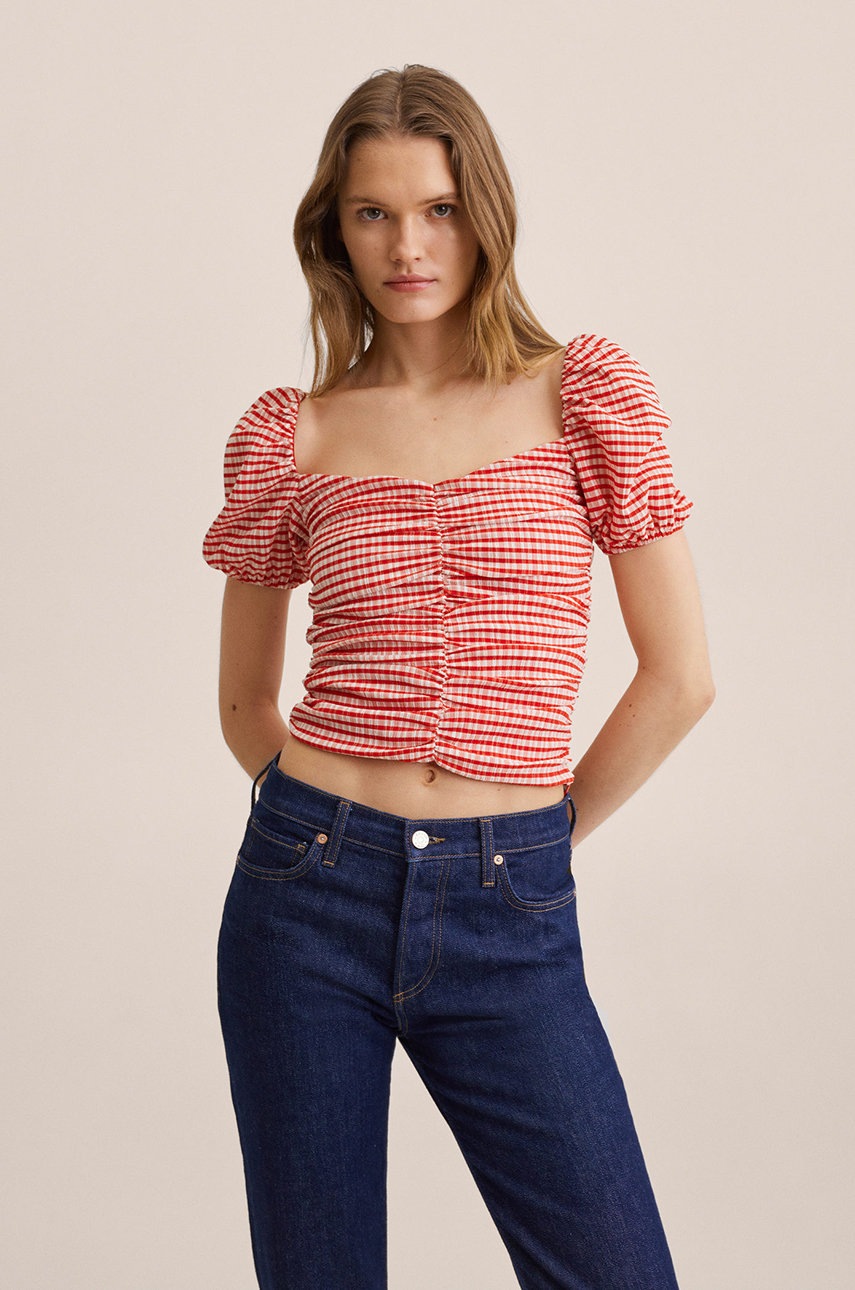 

Тениска Mango Gigi в червено, Червен