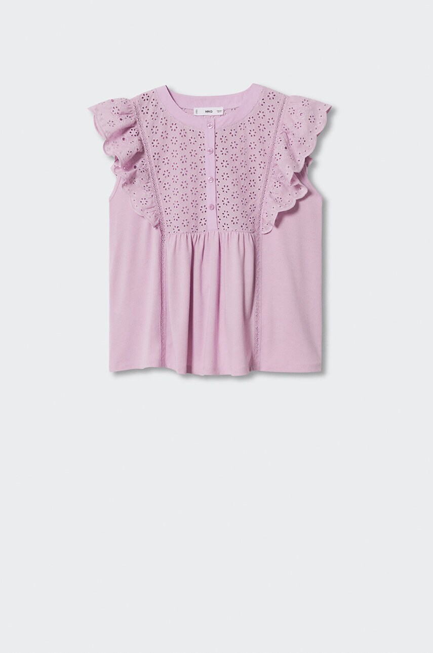 

Блузка Mango Indi цвет фиолетовый