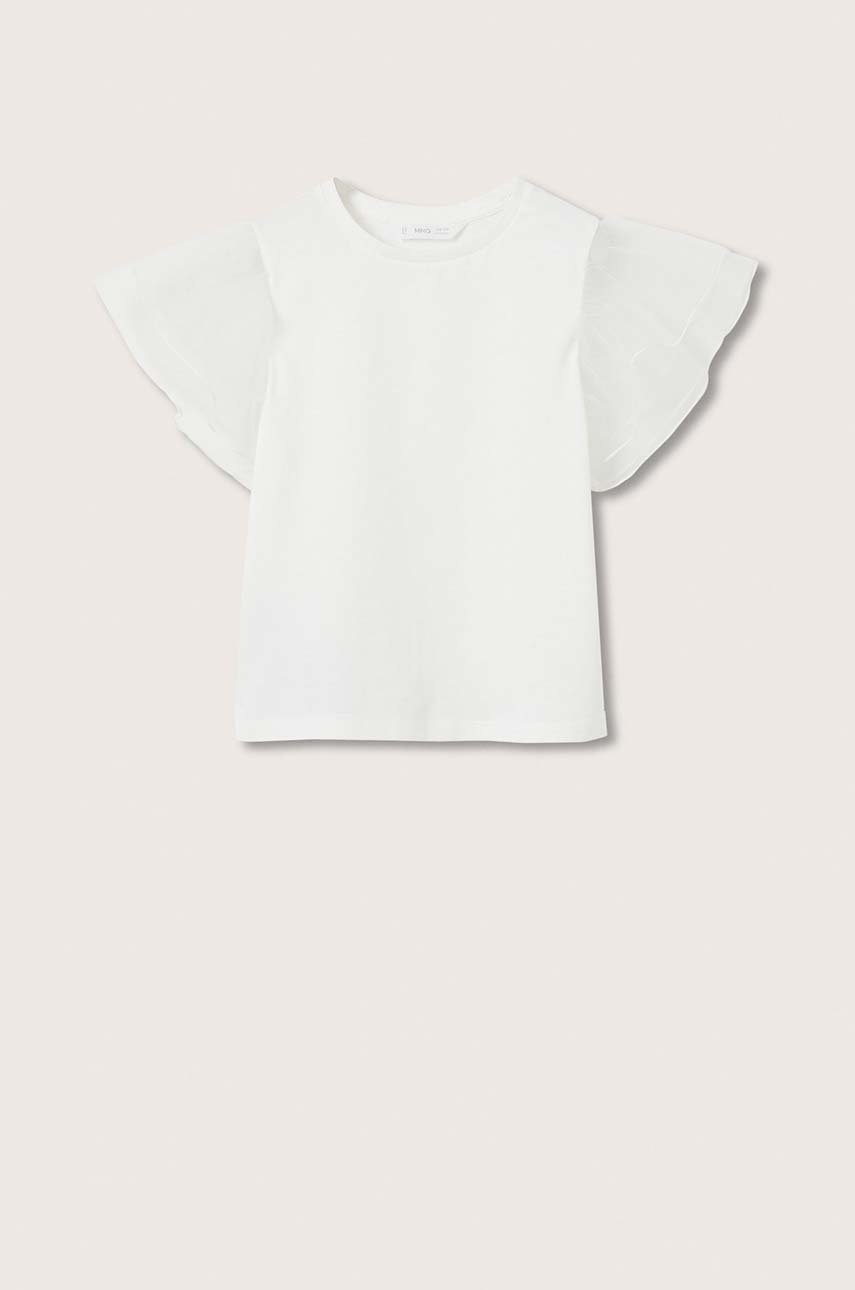 

Детска тениска Mango Kids в бяло, Бял
