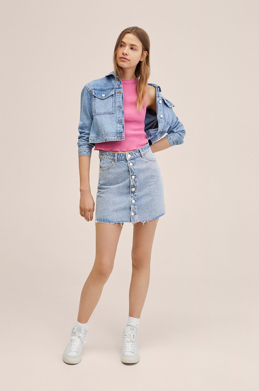 

Дитячий бавовняний топ Mango Kids колір рожевий