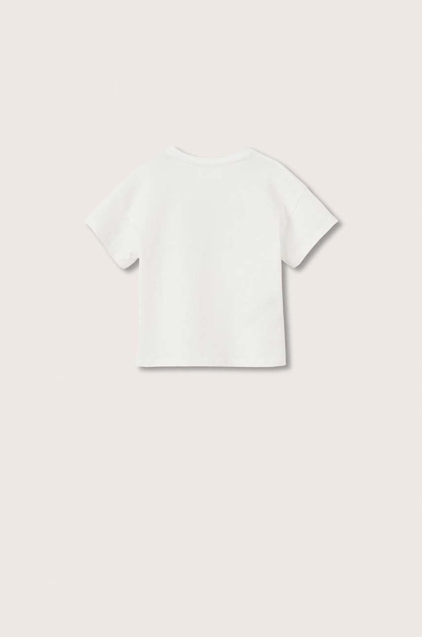 

Дитяча бавовняна футболка Mango Kids Dina колір білий