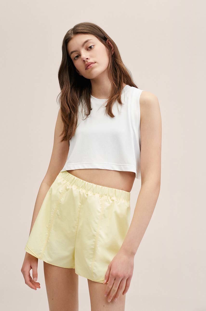 

Детски топ Mango Kids Square в бяло, Бял