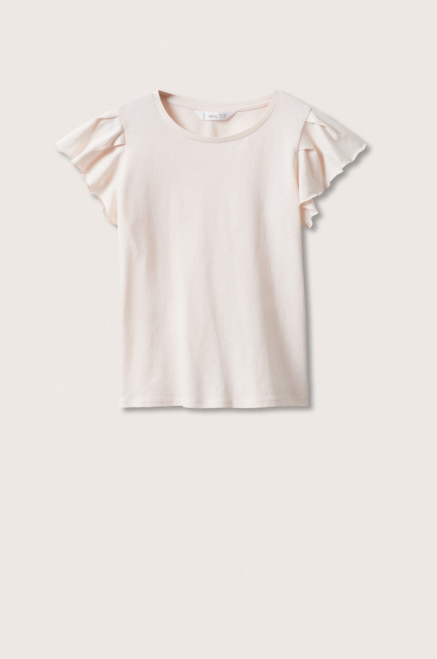 

Детска памучна тениска Mango Kids Soft в розово, Розов