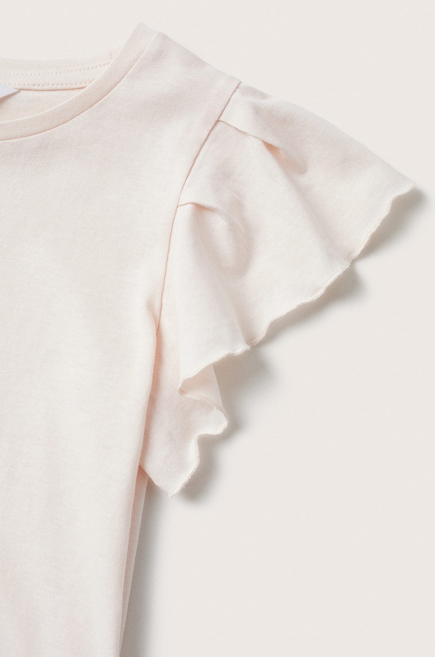 

Детская хлопковая футболка Mango Kids Soft цвет розовый