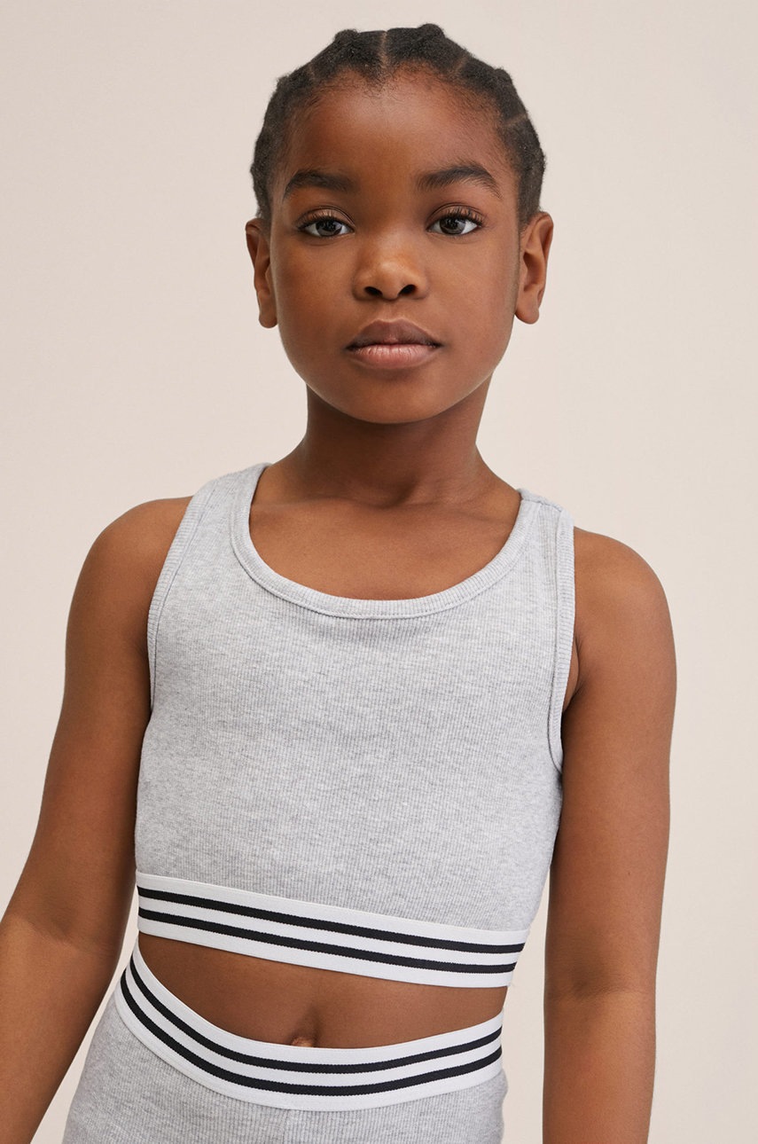

Детски топ Mango Kids Hannat в сиво, Сив