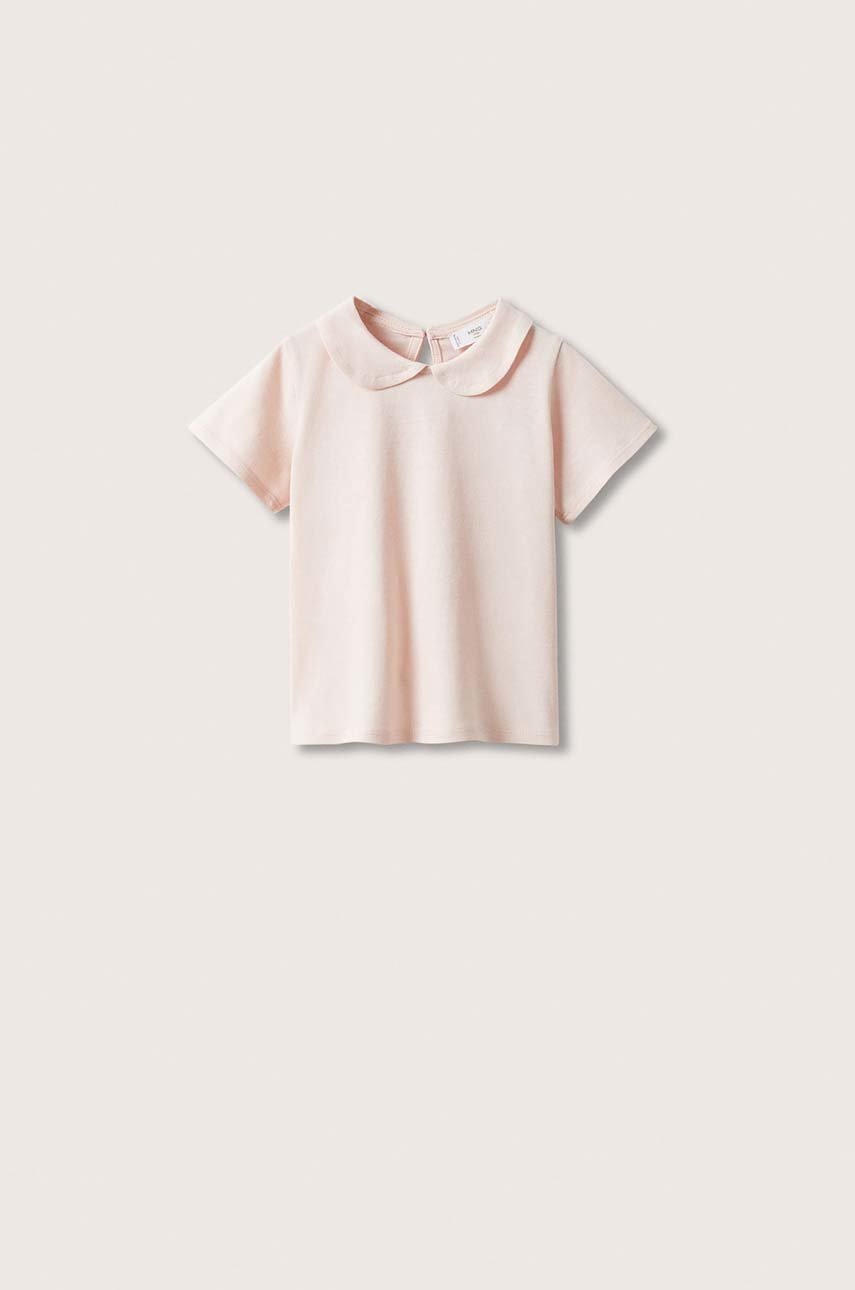

Детска памучна тениска Mango Kids Miss в розово, Розов