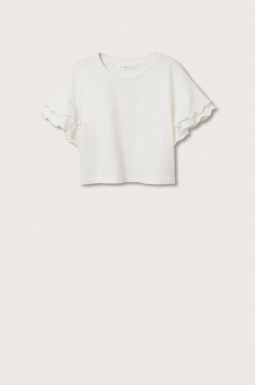 

Детска памучна тениска Mango Kids Flin в бяло, Бял