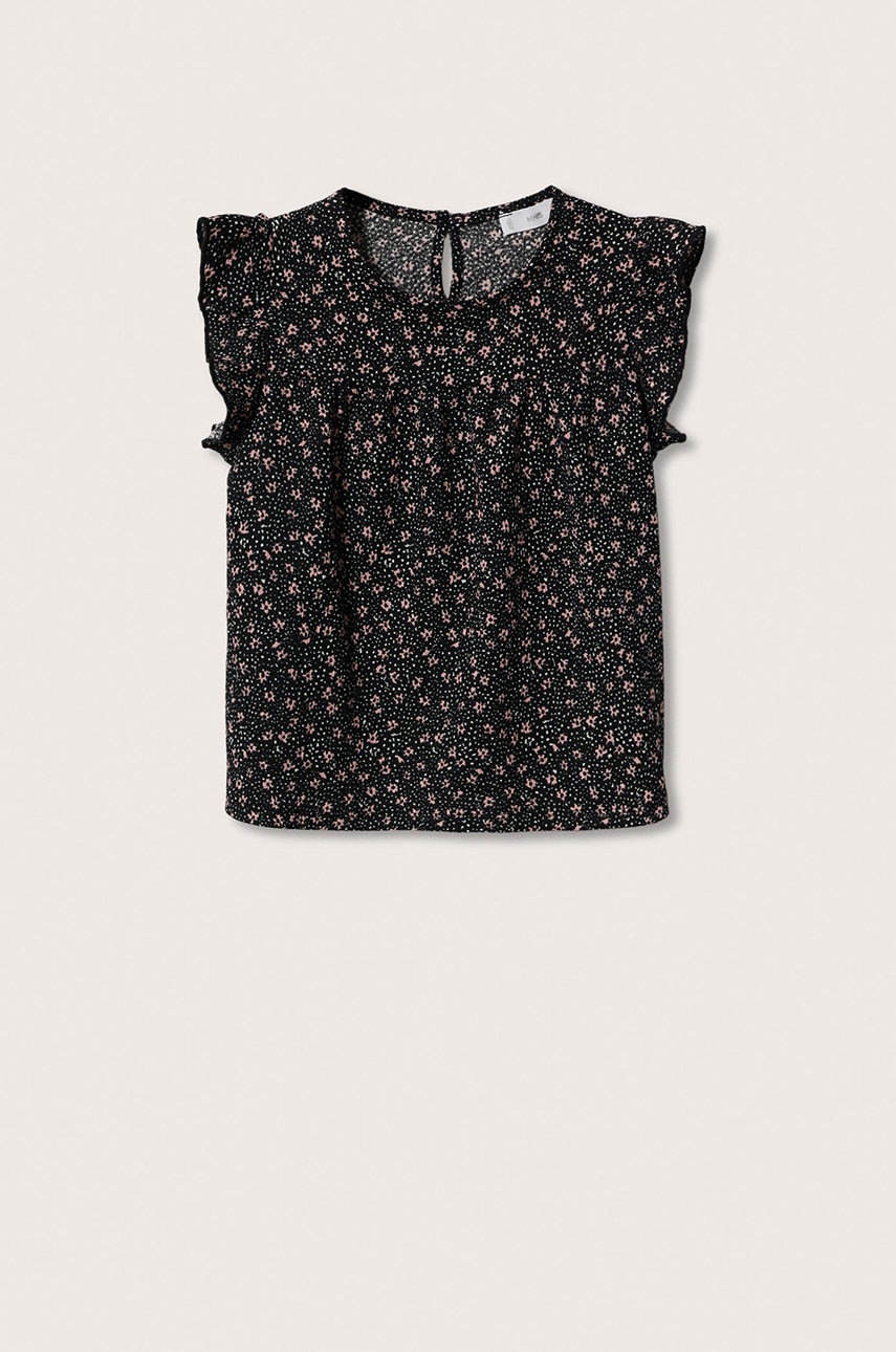 

Детска тениска Mango Kids Lina в черно, Черен