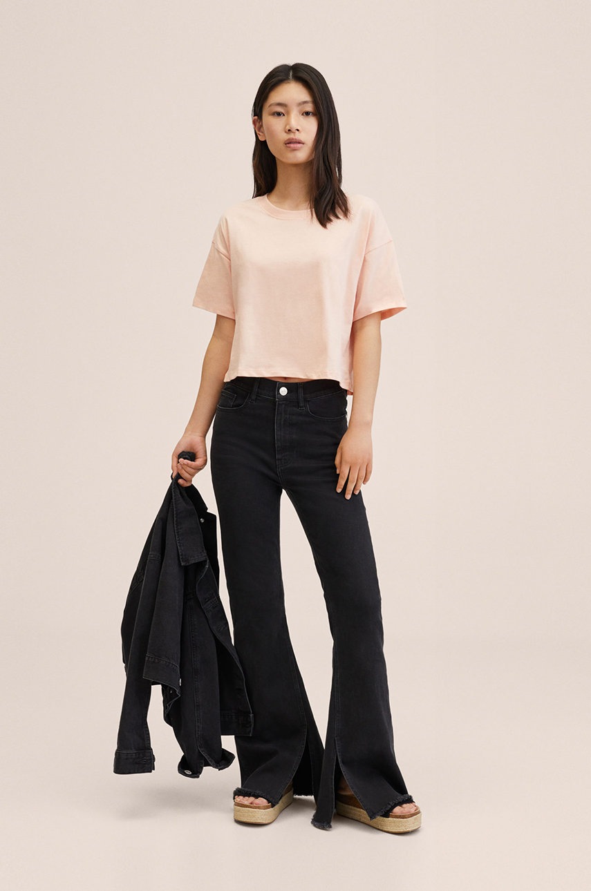 

Детская хлопковая футболка Mango Kids Valley цвет оранжевый
