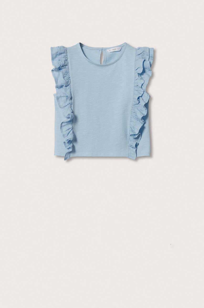 

Детски памучен топ Mango Kids Preppy, Син