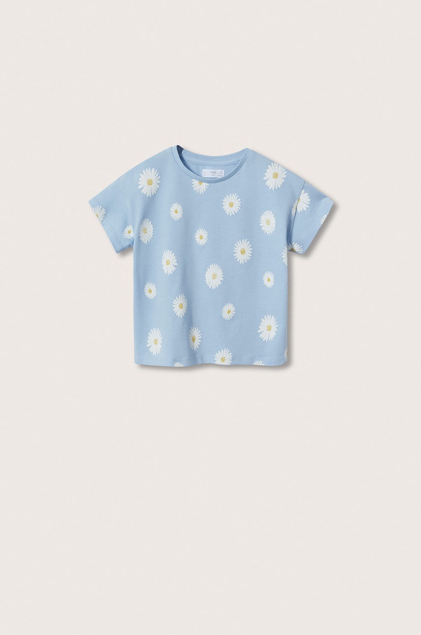 

Детска памучна тениска Mango Kids Maui, Син