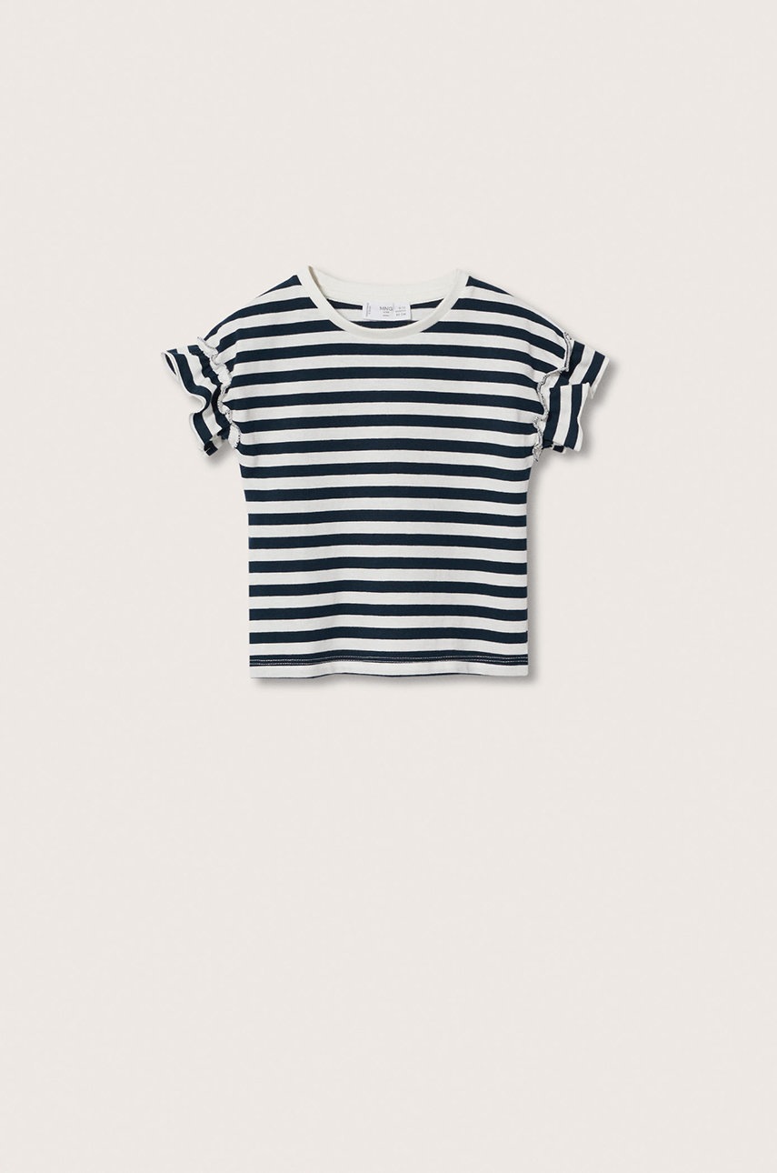 

Детска памучна тениска Mango Kids Menorca в тъмносиньо, Тъмносин