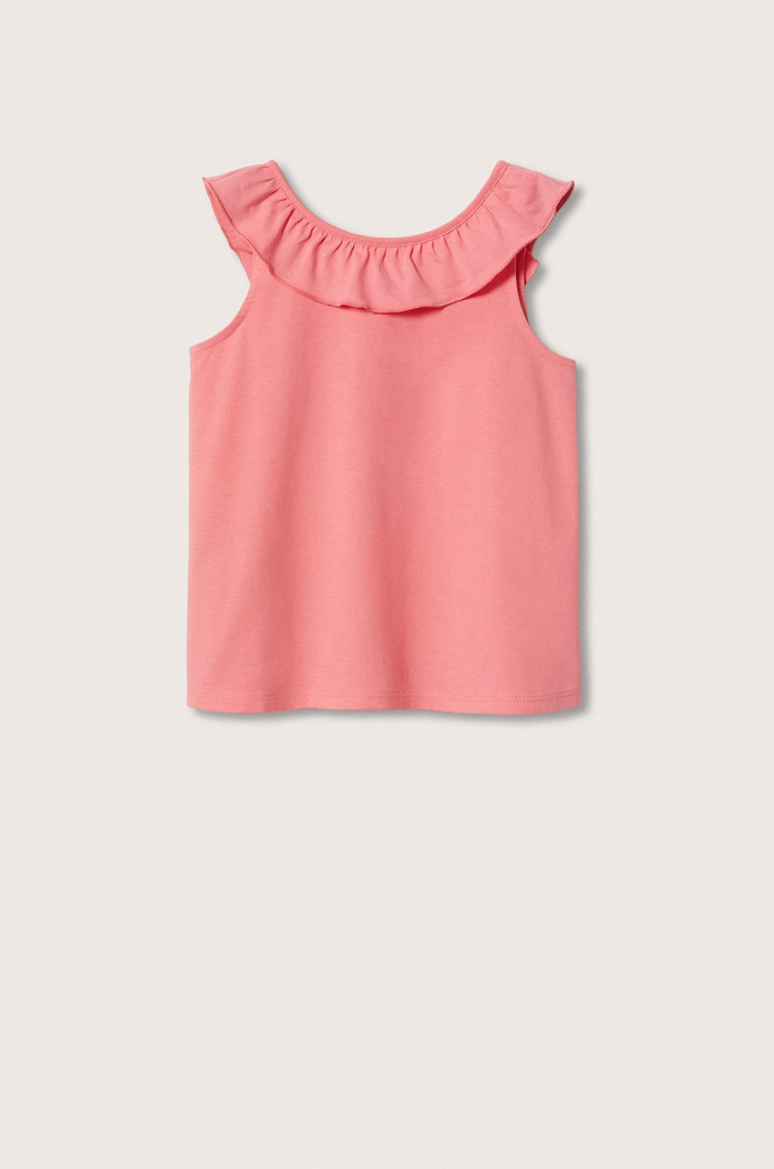 

Детски памучен топ Mango Kids Mag в розово, Розов