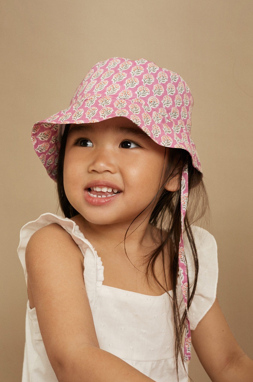 

Детска памучна тениска Mango Kids Boho в бяло, Бял