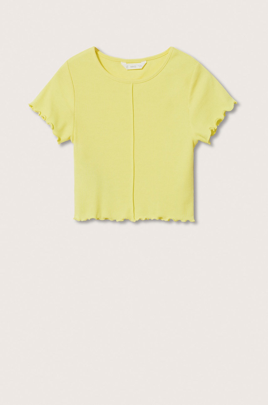 

Детская футболка Mango Kids Ribbon цвет жёлтый