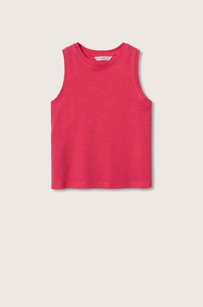 

Детский хлопковый топ Mango Kids Bandini цвет розовый