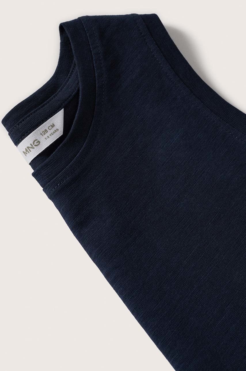 

Детский хлопковый топ Mango Kids Bandini цвет синий