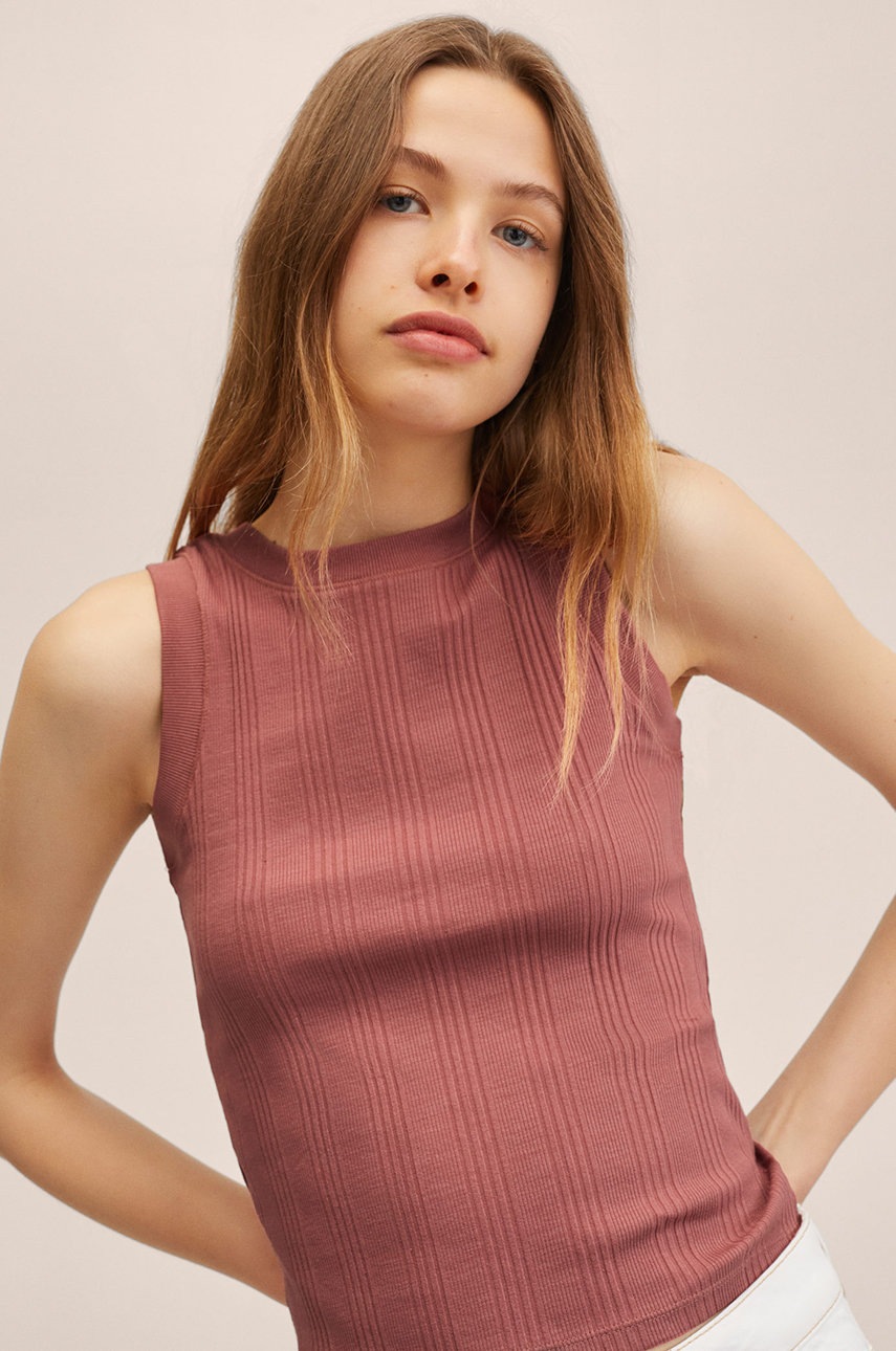 

Детски топ Mango Kids Lucia в розово, Розов