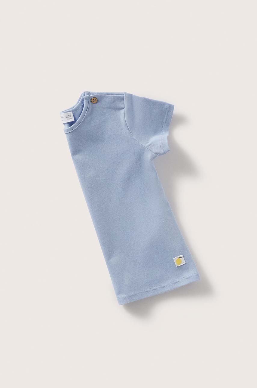 

Детская хлопковая футболка Mango Kids Lemon однотонная