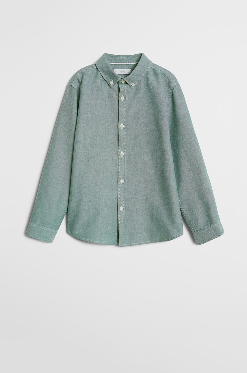 

Mango Kids - Детская рубашка Oxford 110-164 см, Зелёный