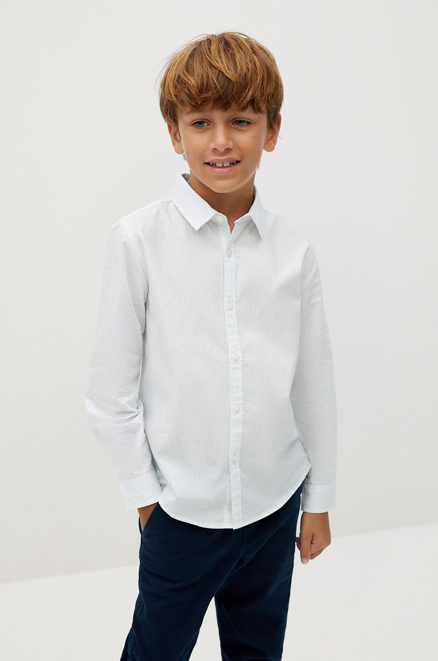 

Mango Kids - Детская хлопковая рубашка Damian 110- cm, Белый
