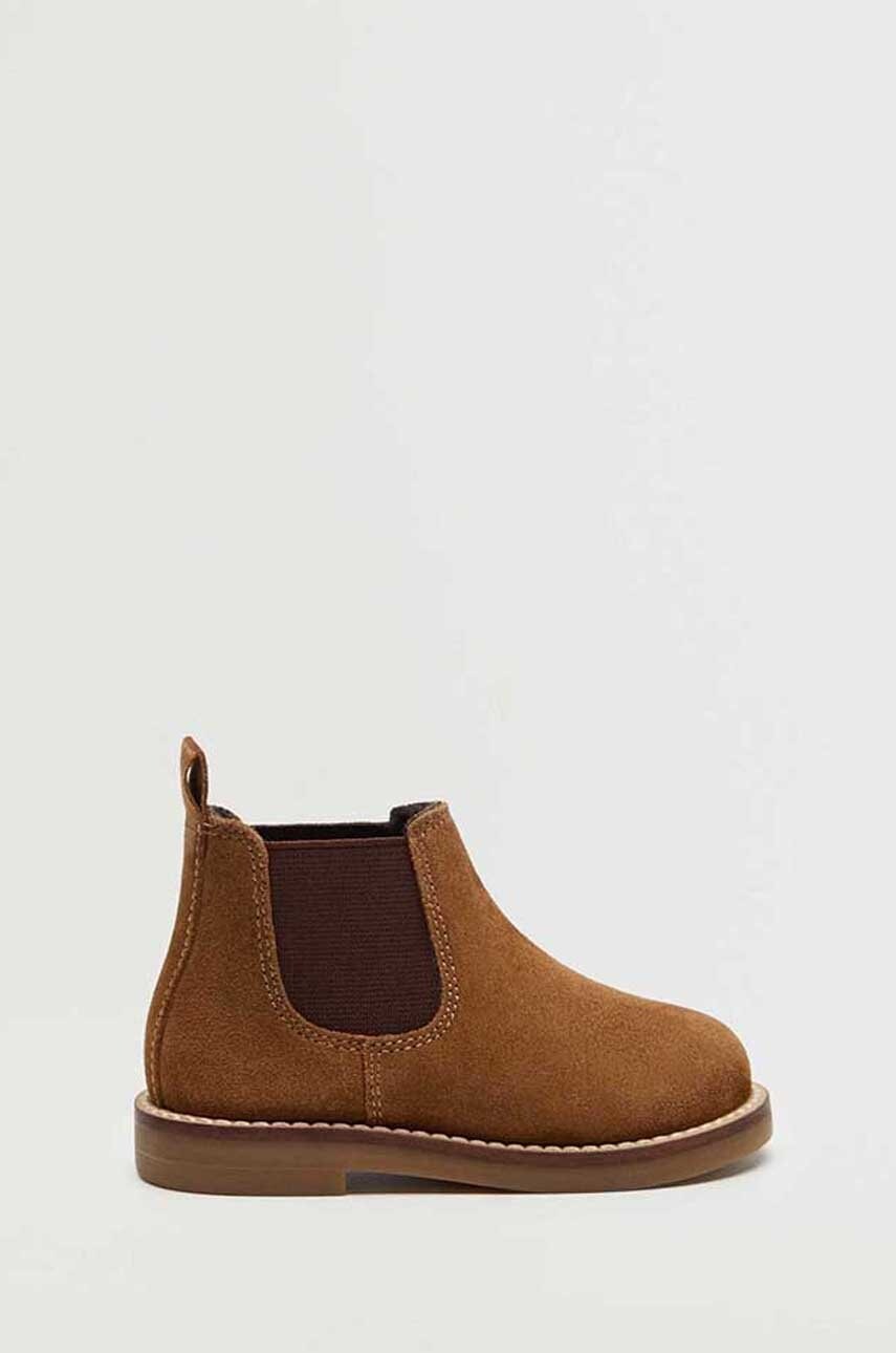 Mango kids - cizme chelsea din piele intoarsa sloan