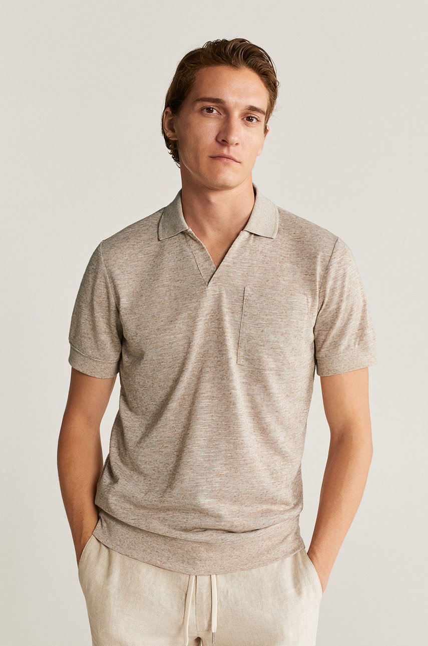 Mango Man - Tricou Polo Crochet