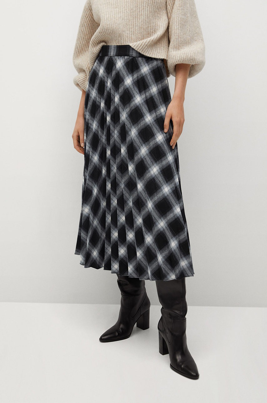

Mango - Юбка Pleated, Чёрный