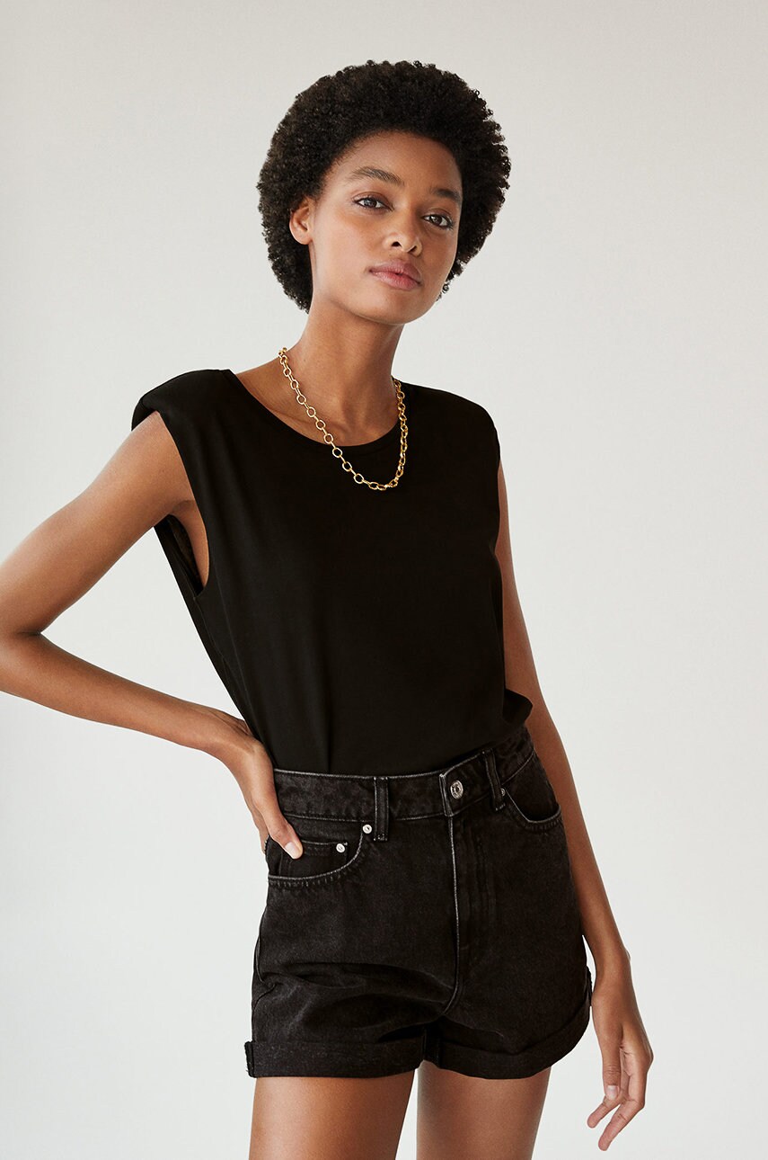 Mango - pantaloni scurti jeans bermuda