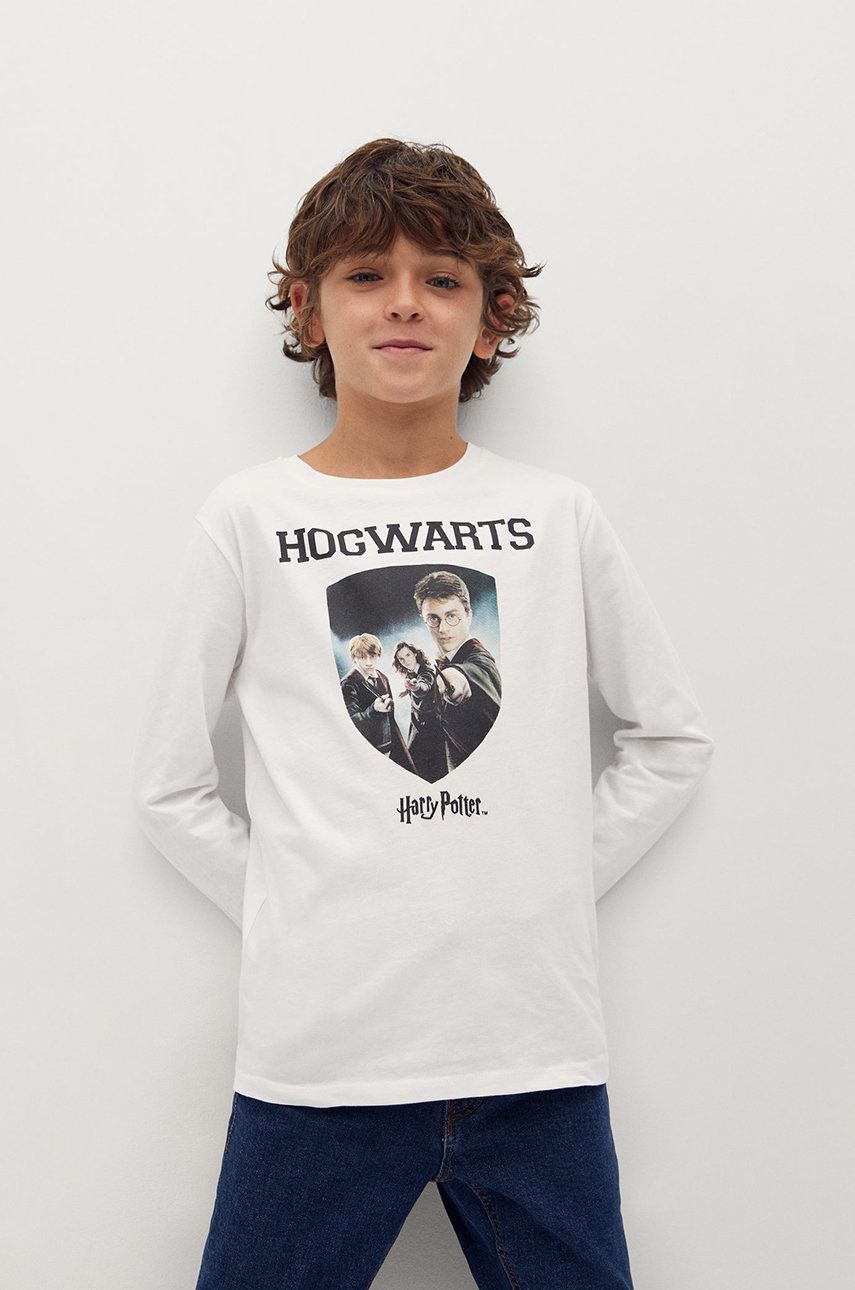 Mango Kids - Longsleeve copii Hogwarts 110-164 cm