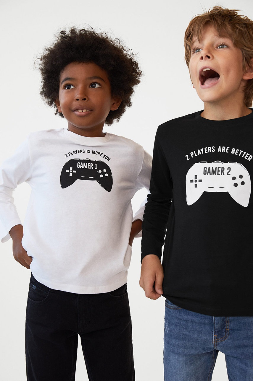 Mango Kids - Longsleeve copii Gamer1 110-164 cm (2-pack)