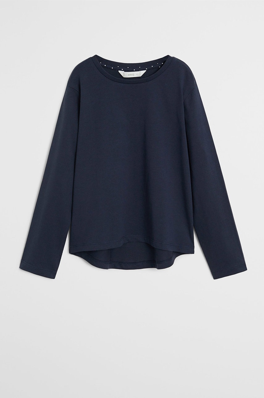 

Mango Kids - Детский лонгслив Basica 110-164 cm, Тёмно-синий