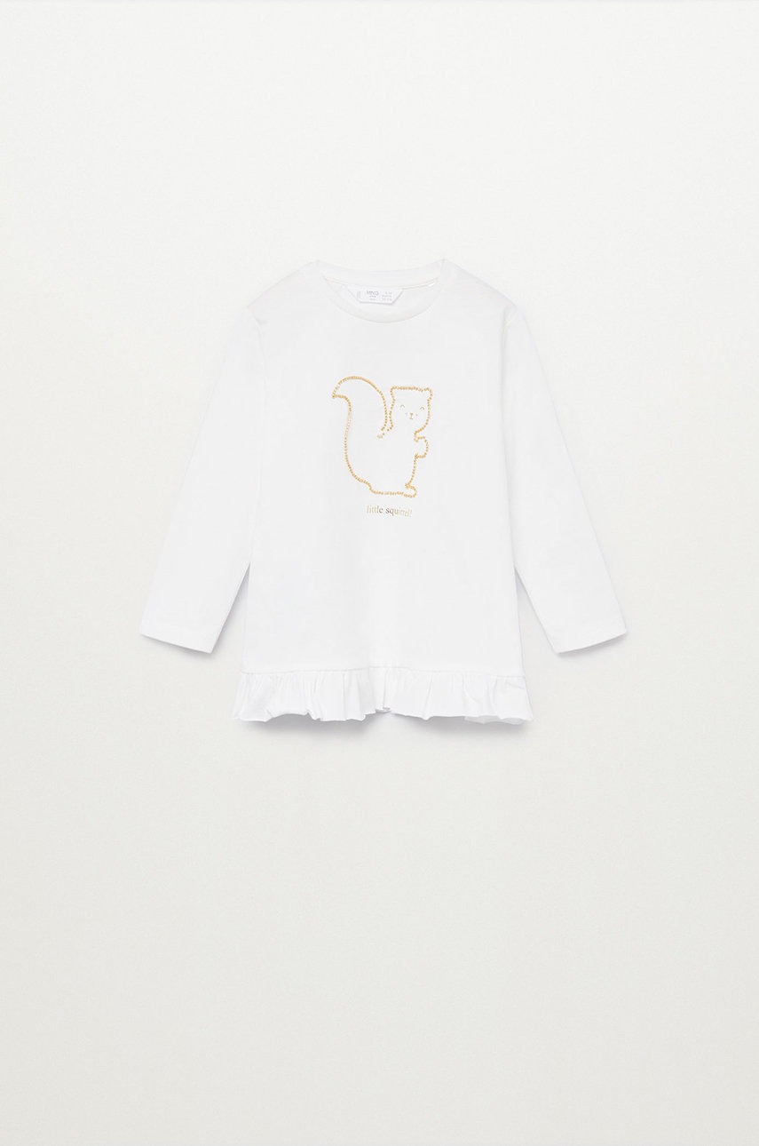 

Mango Kids - Детский лонгслив Ardilla 80-110 cm, Белый