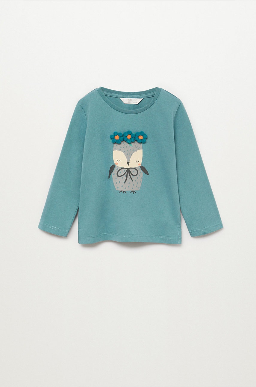 Mango Kids - Longsleeve copii Buho 80-110 cm