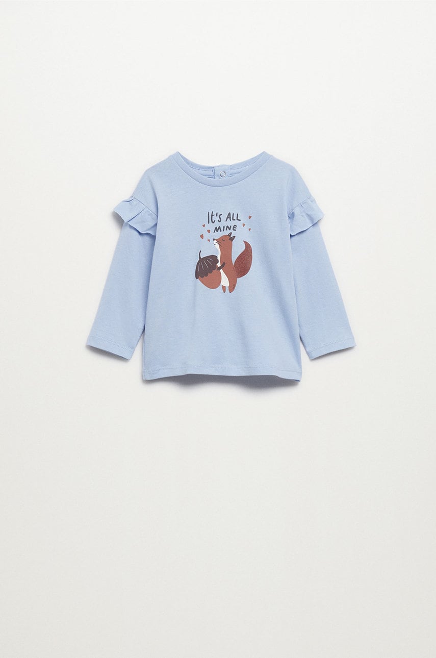 Mango kids longsleeve din bumbac pentru copii
