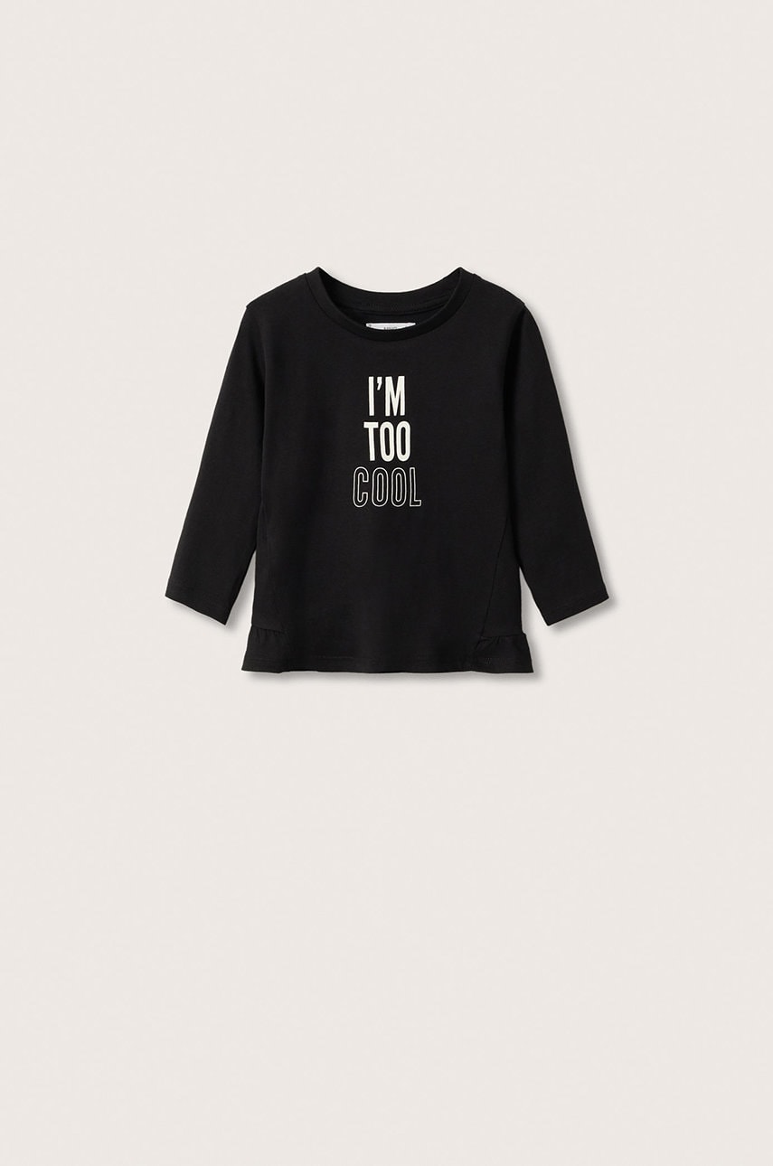 Mango Kids - longsleeve din bumbac pentru copii chic