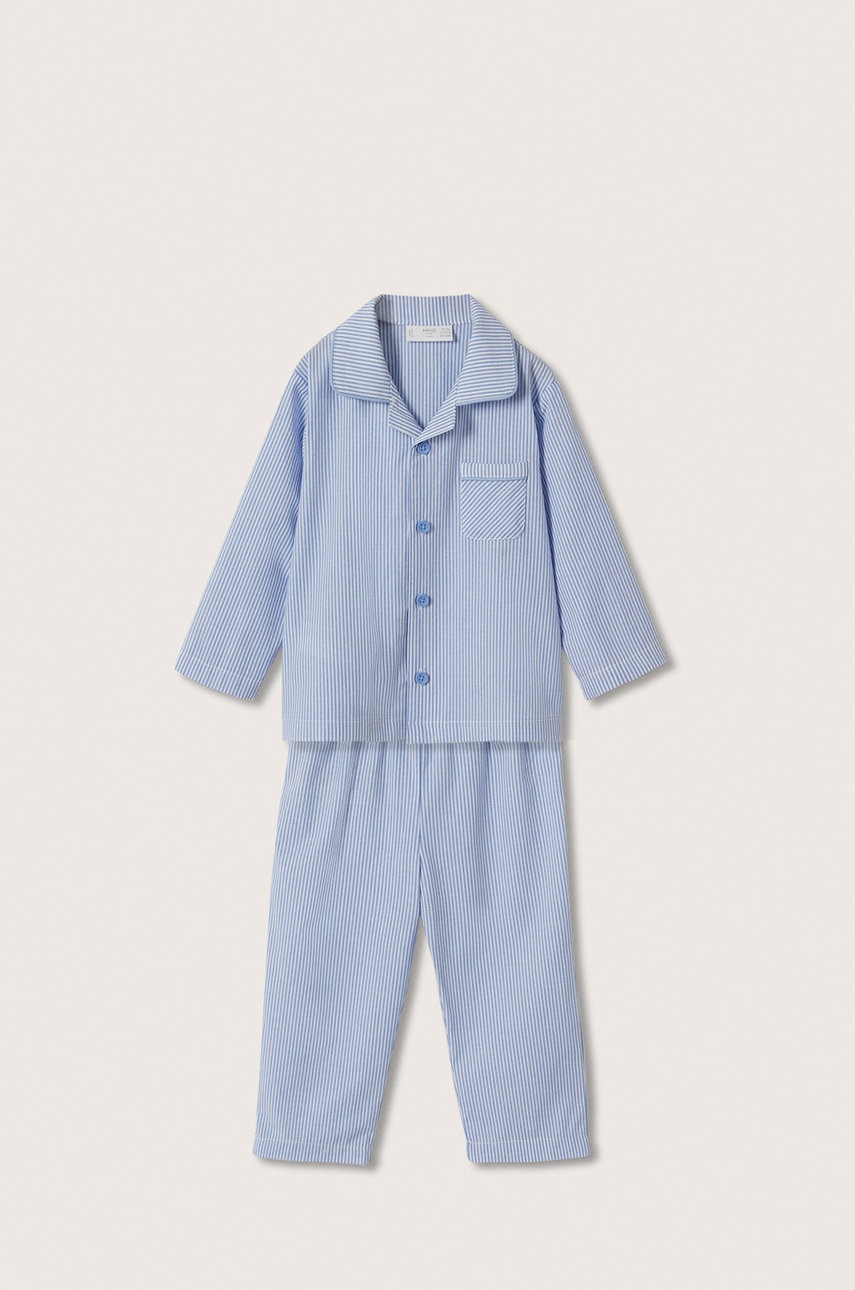 

Пижама Mango Kids Olib с десен, Син