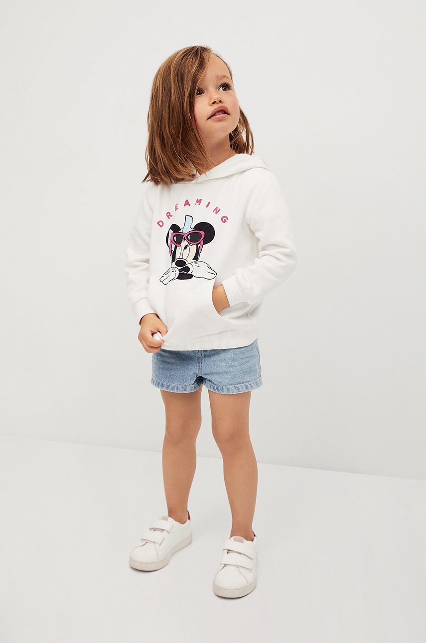 

Детская хлопковая кофта Mango Kids Mdream 80-116 cm цвет белый с принтом