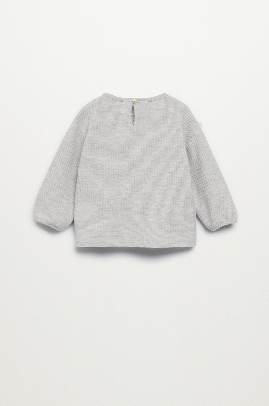 

Детская кофта Mango Kids Lisboas цвет серый с аппликацией