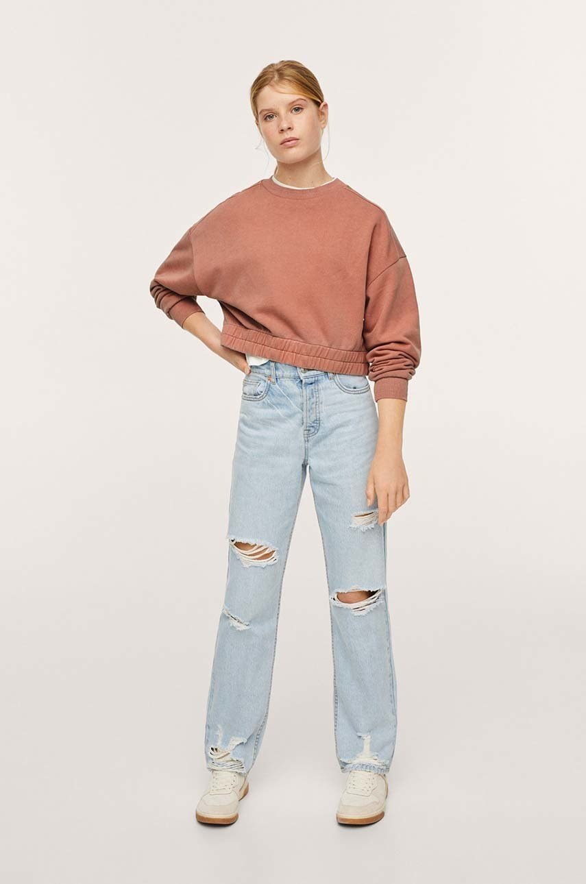 

Дитяча кофта Mango Kids Perchi колір рожевий гладка